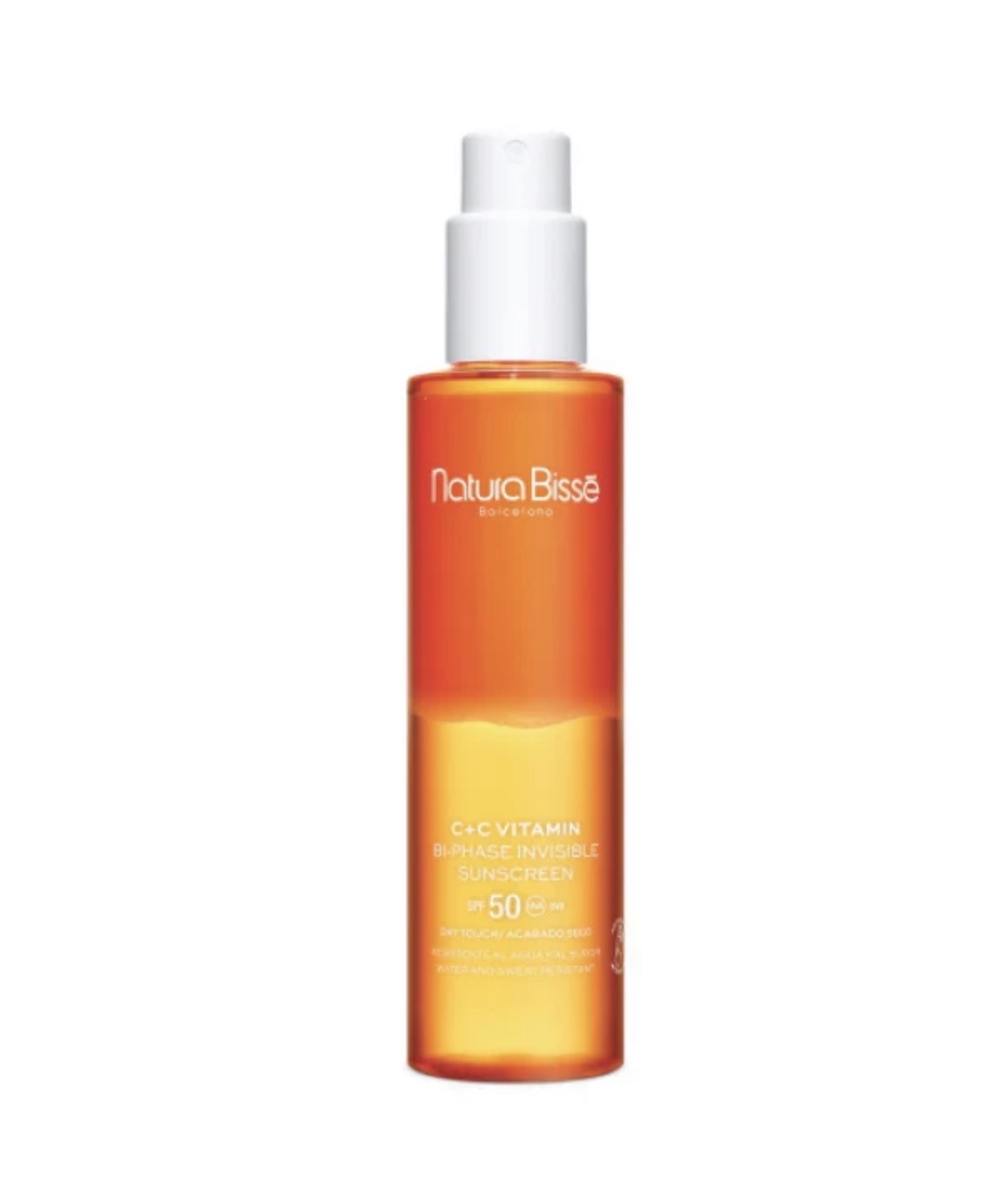 C+C Vitamin SPF 50 Bi-Phase Invisible Sunscreen.